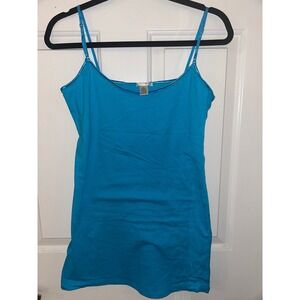 BOZZOLO Womens 3X Blue Spaghetti Strap Tank Top Camisole